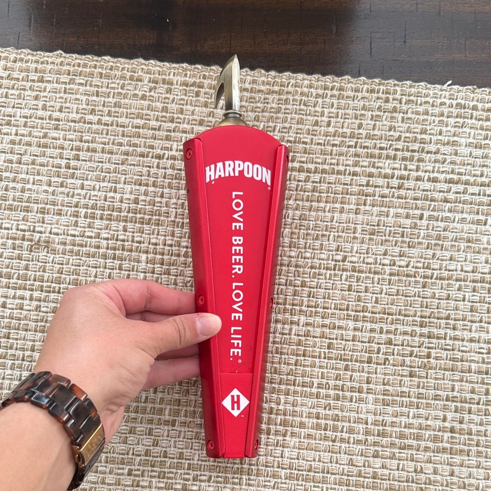 Harpoon Red Beer Tap Handle